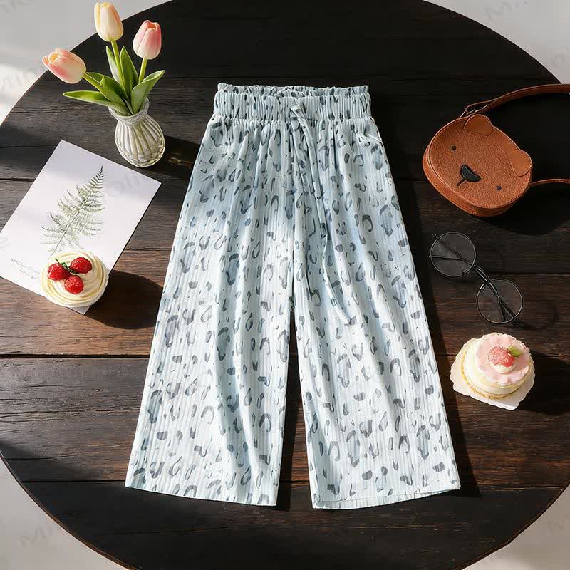 Toddler Girls Wide Leg Pants - Grey - 8-9T - image 6