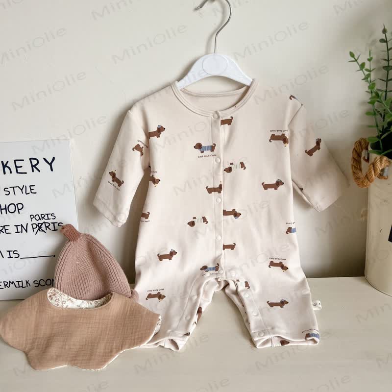 Baby Pure Cotton Snap Front Romper - White - 18-24M - image 2