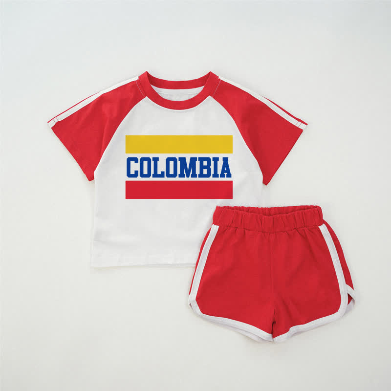 COLOMBIA Baby Red T-shirt Set - Red - 2-3T - image 1
