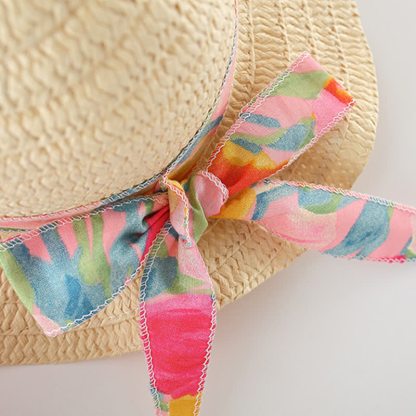 Baby Toddler Girl Tulip Print Tiered Summer Dress with Hat - image 8