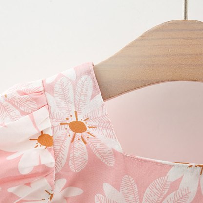 Toddler Baby Girl Daisy Print Bow Puff Sleeve Dress - image 8