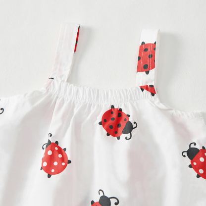 Baby Toddler Ladybug White Top and Shorts 2-piece Set - image 4