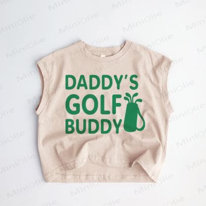 DADDY'S GOLF BUDDY Baby Toddler Khaki Tank Top - Khaki - 3-5T - image 1