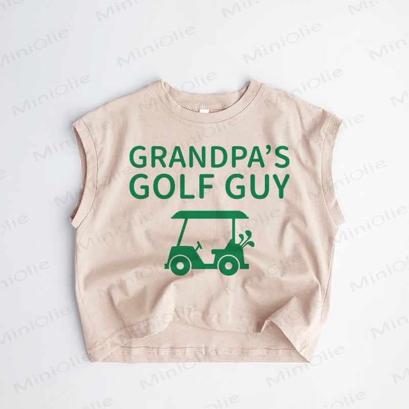 GRANDPA'S GOLF GUY Baby Toddler Khaki Tank Top - Khaki - 3-5T - image 1