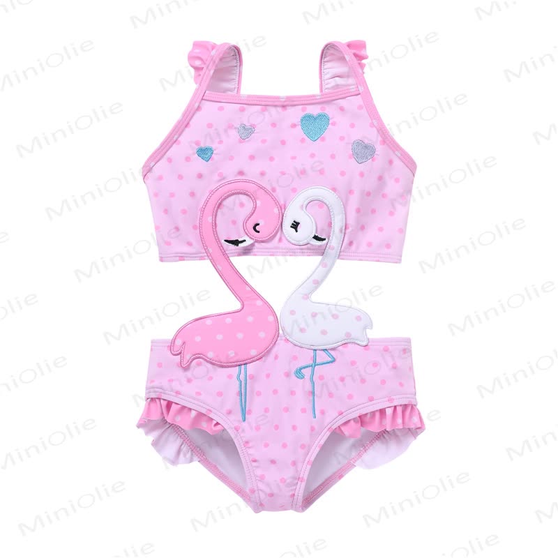 Toddler Girls Cartoon Print Sleeveless Two Piece Swimwear Set - Pink - 8-9T - image 7