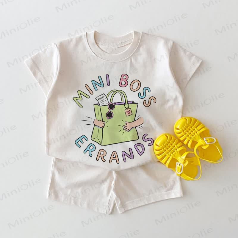 MINI BOSS ERRANDS Baby White 2-piece Set - White - 18-24M - image 1