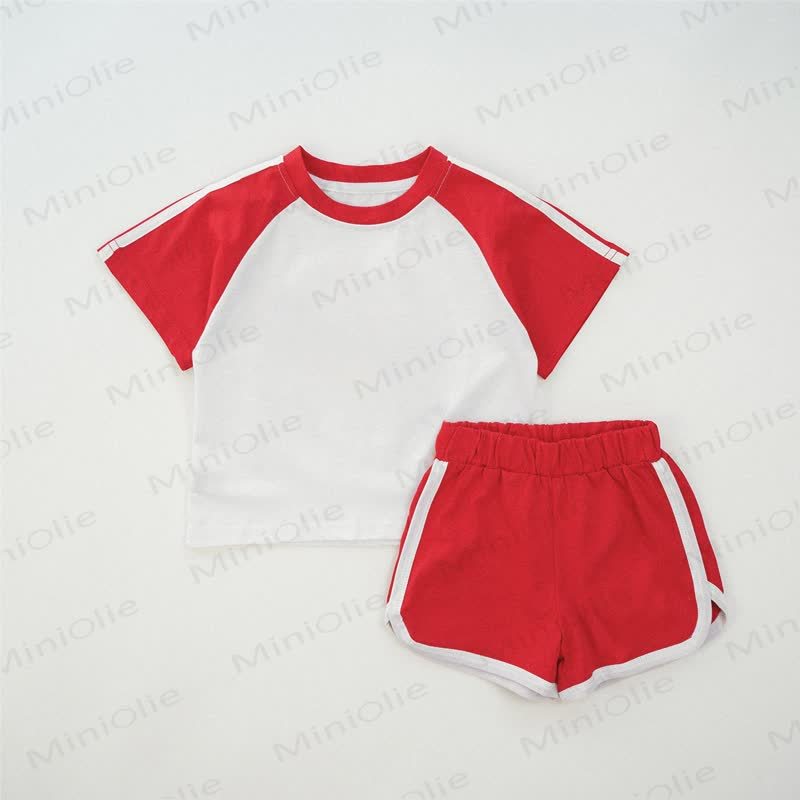 NEW TO THE CLUB Baby Golf Print Red Tee and Shorts Set - image 2