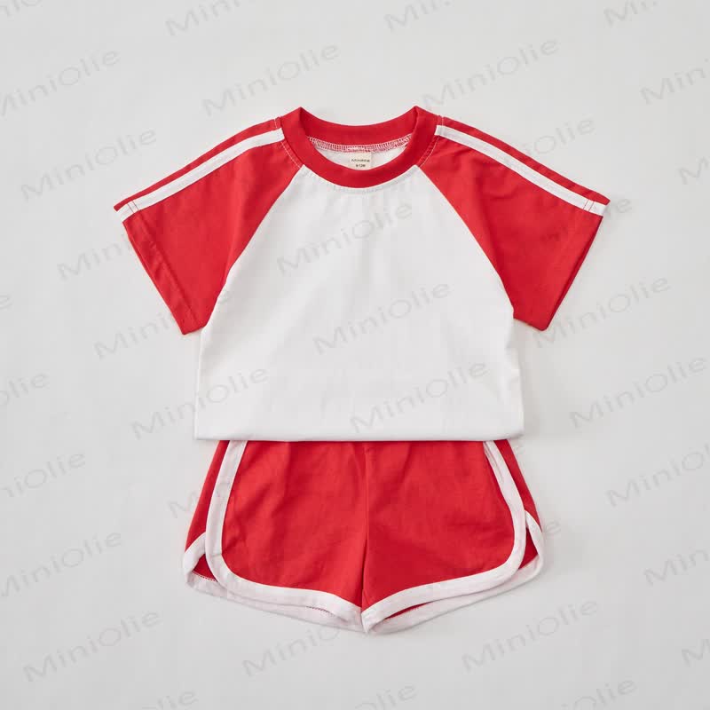 NEW TO THE CLUB Baby Golf Print Red Tee and Shorts Set - image 3