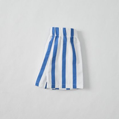 DON'T MAKE ME CALL MY BIG SISTER  Print Blue Vertical Striped 2-piece Shorts Set - image 4