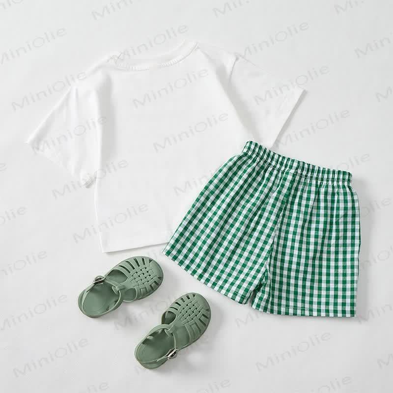 MEX 2026 WORL CUP Baby Tee and Green Plaid Shorts 2-Piece Set - image 2