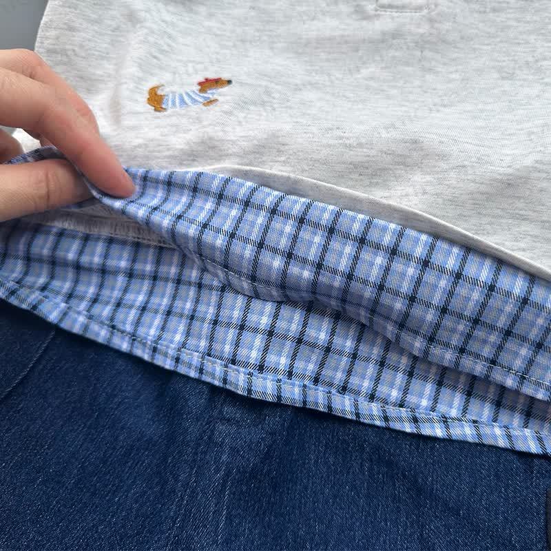 Baby Toddler Check Collar Polo Shirt or Denim Shorts - image 6