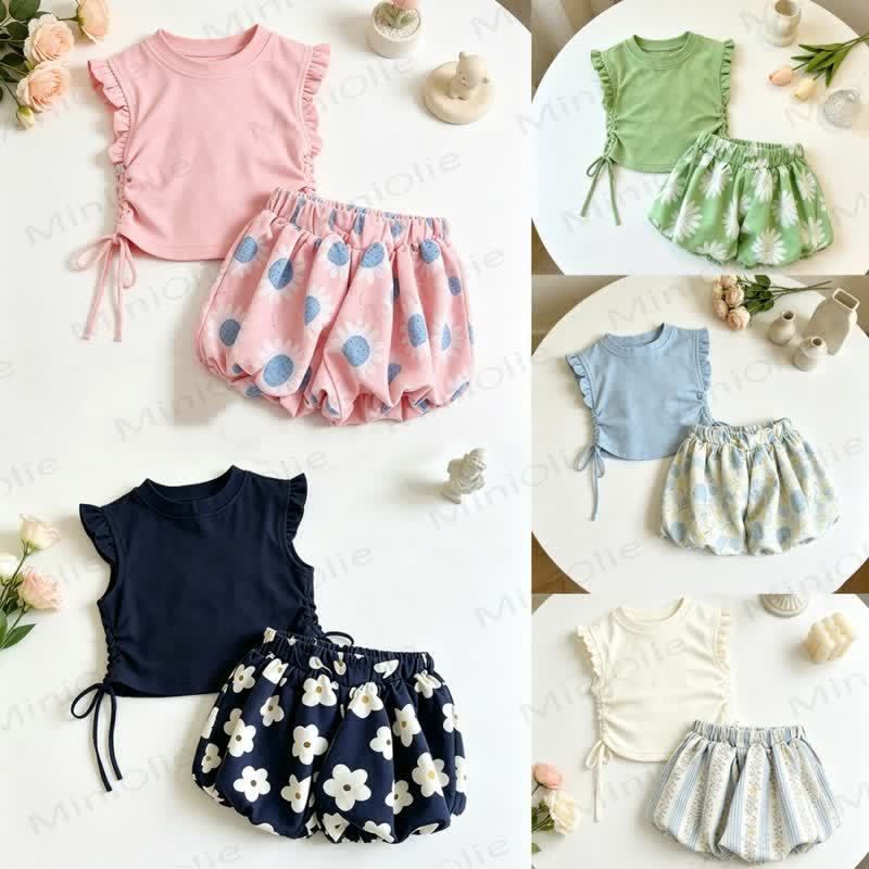 Toddler Girl Floral Top and Shorts 2-piece Set - image 1
