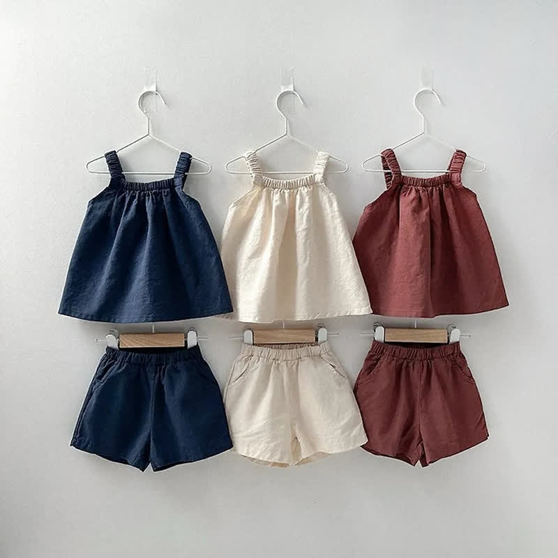 Toddler Baby Girls Cami and Shorts 2-piece Set - image 1