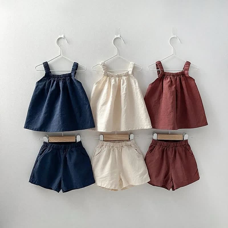 Toddler Baby Girls Cami and Shorts 2-piece Set - image 1