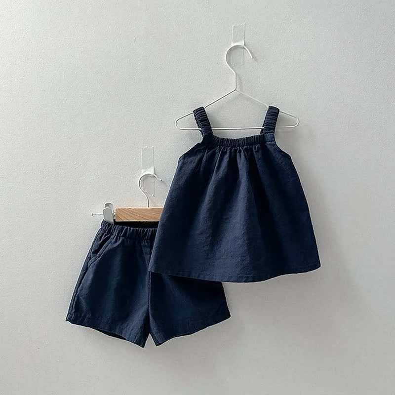 Toddler Baby Girls Cami and Shorts 2-piece Set - Navy - 4-5Y - image 4