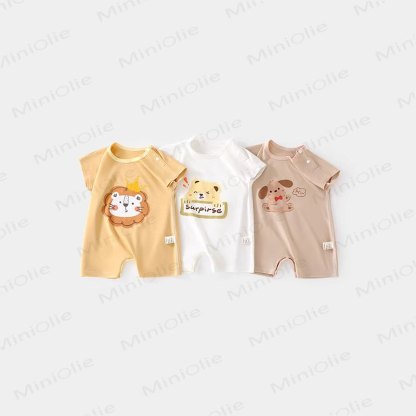 Baby Animal Print Short Sleeves Romper - image 1