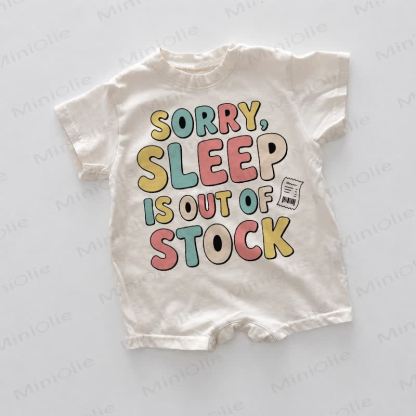SORRY, SLEEP IS OUT OF STOCK Baby White Slogan Romper - White - 18-24M - image 1