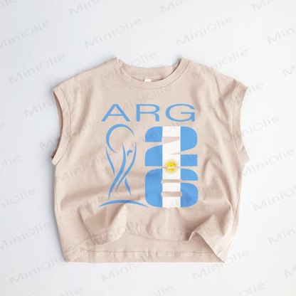 ARG 26 Baby Toddler Football Khaki Tank Top - Khaki - 3-5T - image 1