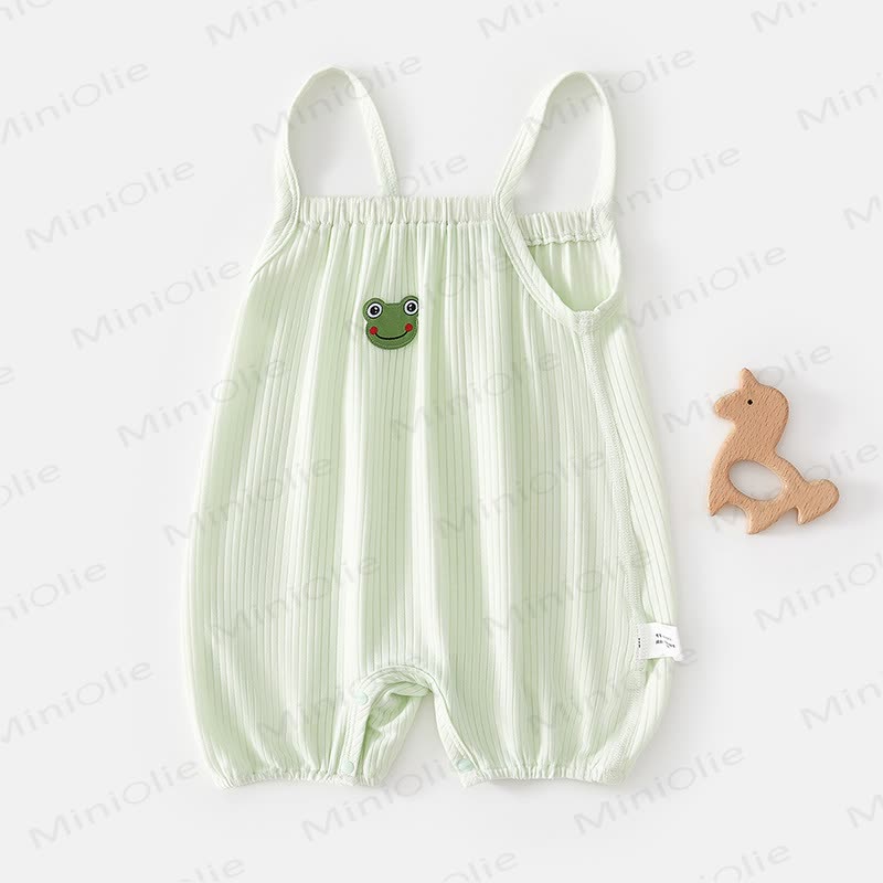 Baby Soft Modal Smocked Bubble Romper - White Frog - 2-3T - image 3