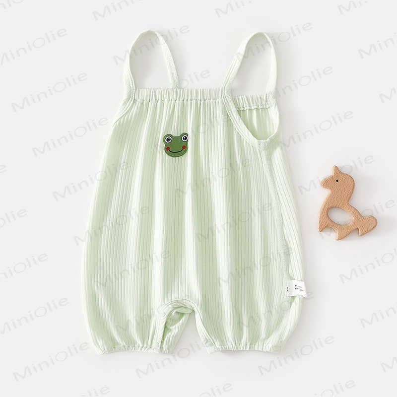 Baby Soft Modal Smocked Bubble Romper - White Frog - 2-3T - image 3