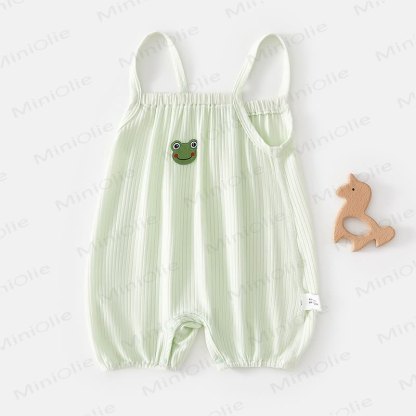 Baby Soft Modal Smocked Bubble Romper - White Frog - 2-3T - image 3