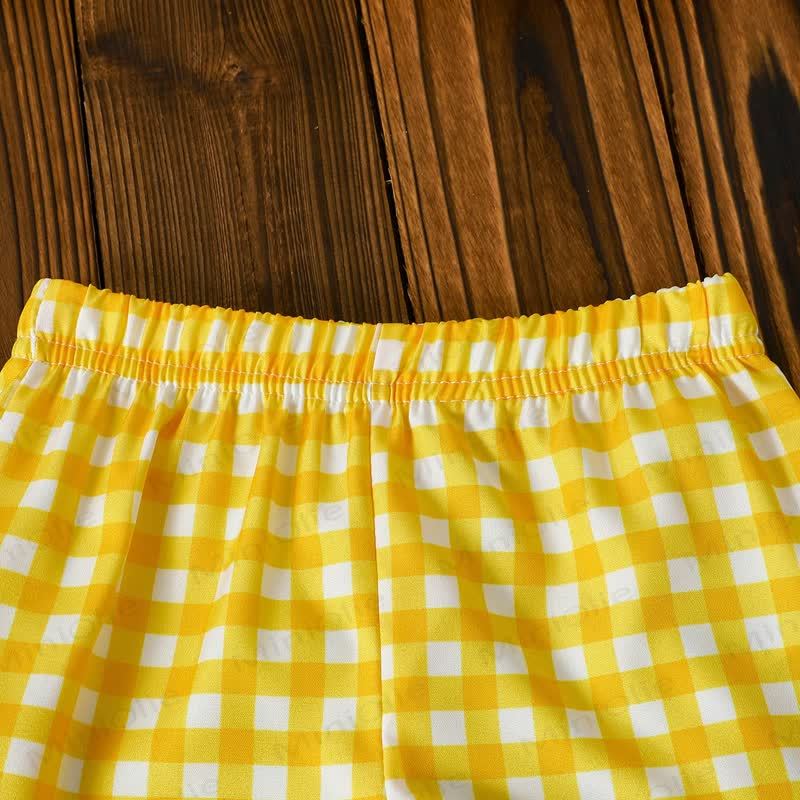 Baby Yellow Gingham Daisy Sleeveless Set - image 7