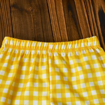 Baby Yellow Gingham Daisy Sleeveless Set - image 7