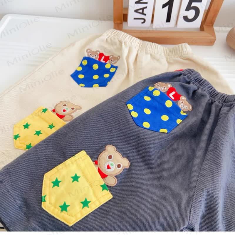 Toddler Animal Cartoon Patch Pocket Shorts - image 5