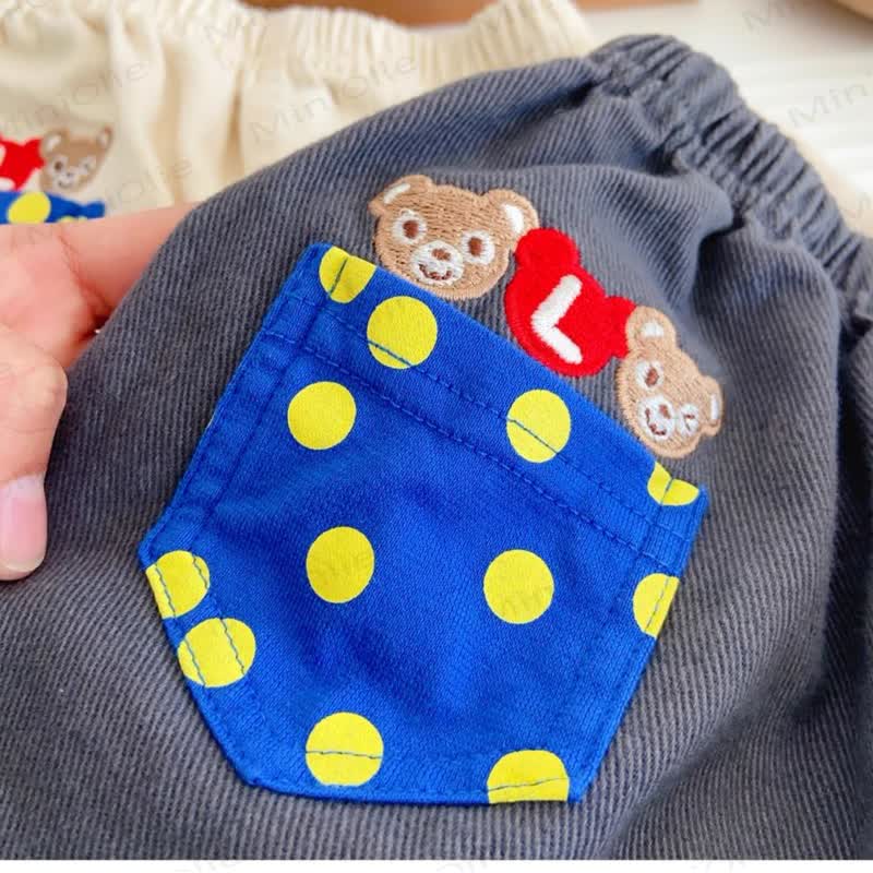 Toddler Animal Cartoon Patch Pocket Shorts - image 6