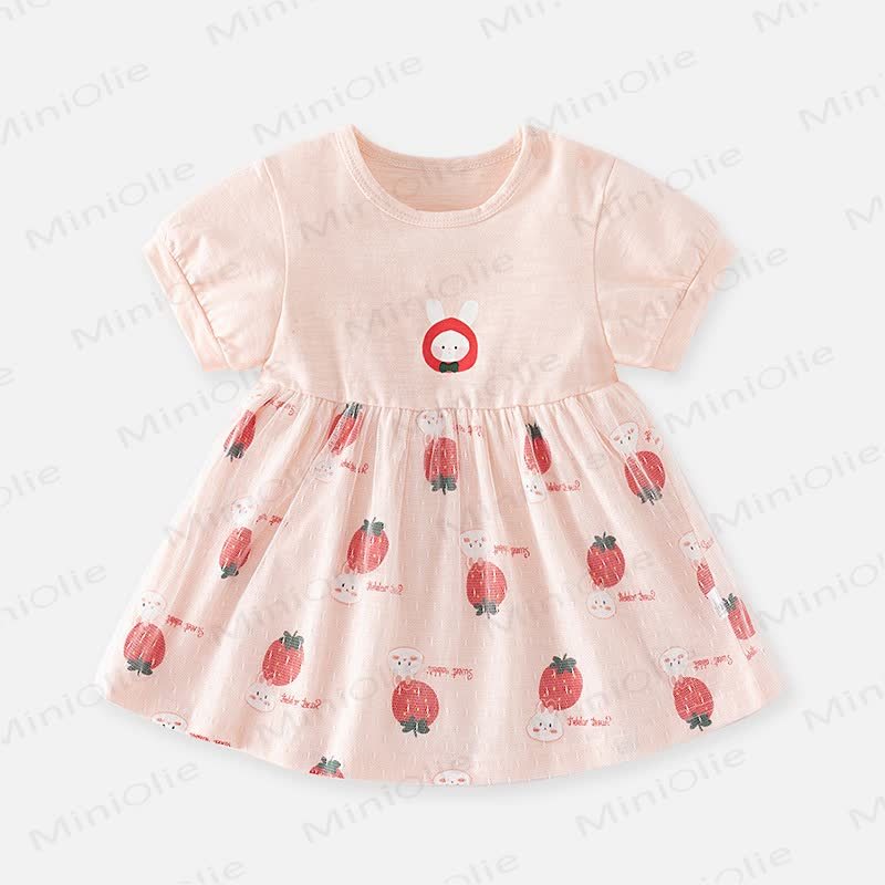 Baby Toddler Girls Bunny/Dot Print Summer Dress - Pink - 4.5-5T - image 2