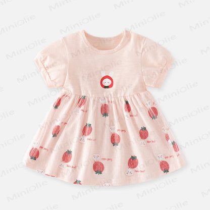 Baby Toddler Girls Bunny/Dot Print Summer Dress - Pink - 4.5-5T - image 2