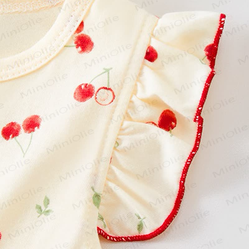 Toddler Baby Girl Beige Flutter Sleeve Dress - image 6