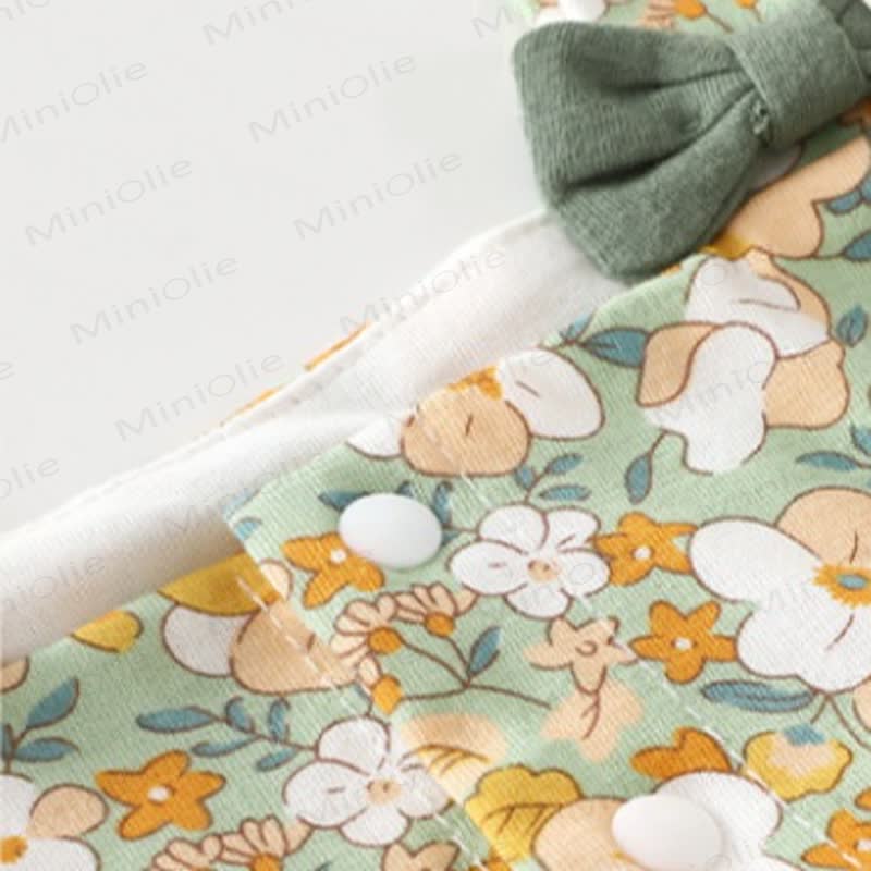 Baby Toddler Beige Flower and Bow Dress or Hat - image 7