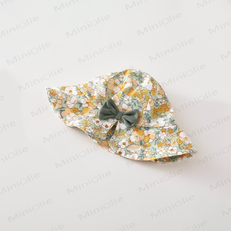 Baby Toddler Beige Flower and Bow Dress or Hat - Beige Hat - 6-12M - image 2