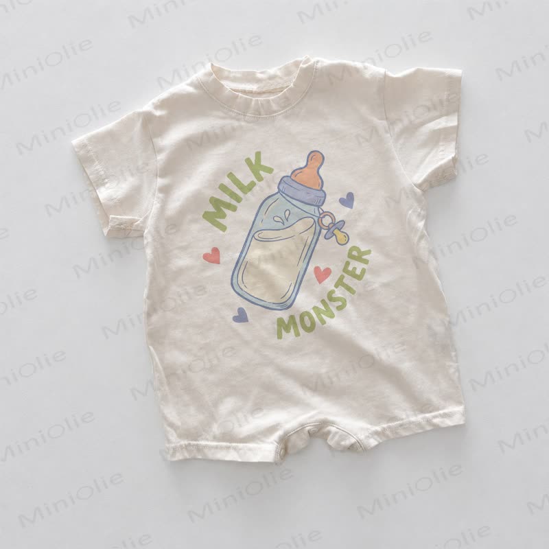 MILK MONSTER Baby White Print Romper - White - 18-24M - image 1