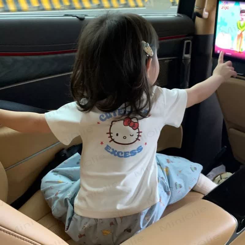 Baby Toddler Girls Light Blue Dogs Print Lounge Pants or White T-Shirt - White - 6-7T - image 2