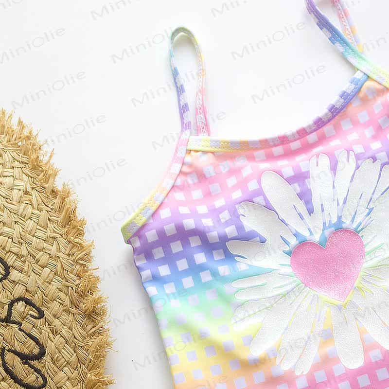Toddler Girls Daisy Plaid Ruffle One Piece Swimwear - image 2