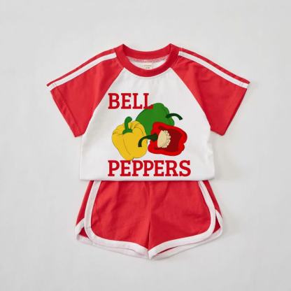 BELL PEPPERS Baby Red T-shirt Set - Red - 2-3T - image 1