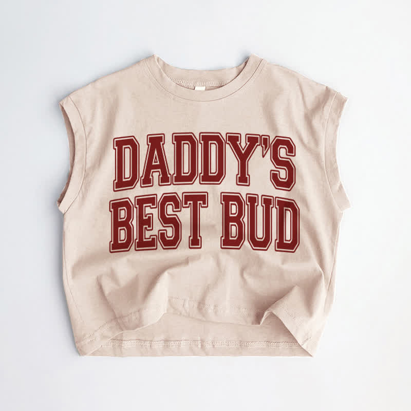 DADDY'S BEST BUD Baby Toddler Khaki Tank Top - Khaki - 3-5T - image 1