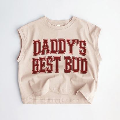 DADDY'S BEST BUD Baby Toddler Khaki Tank Top - Khaki - 3-5T - image 1