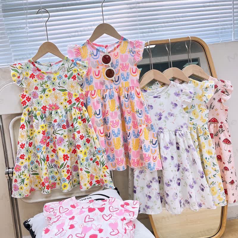 Toddler Baby Girl Flutter Sleeve Summer Dress - image 1