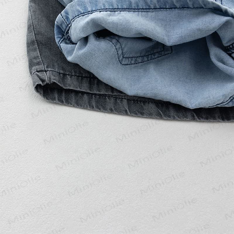 Toddler Soft Elastic Waist Denim Shorts - image 5