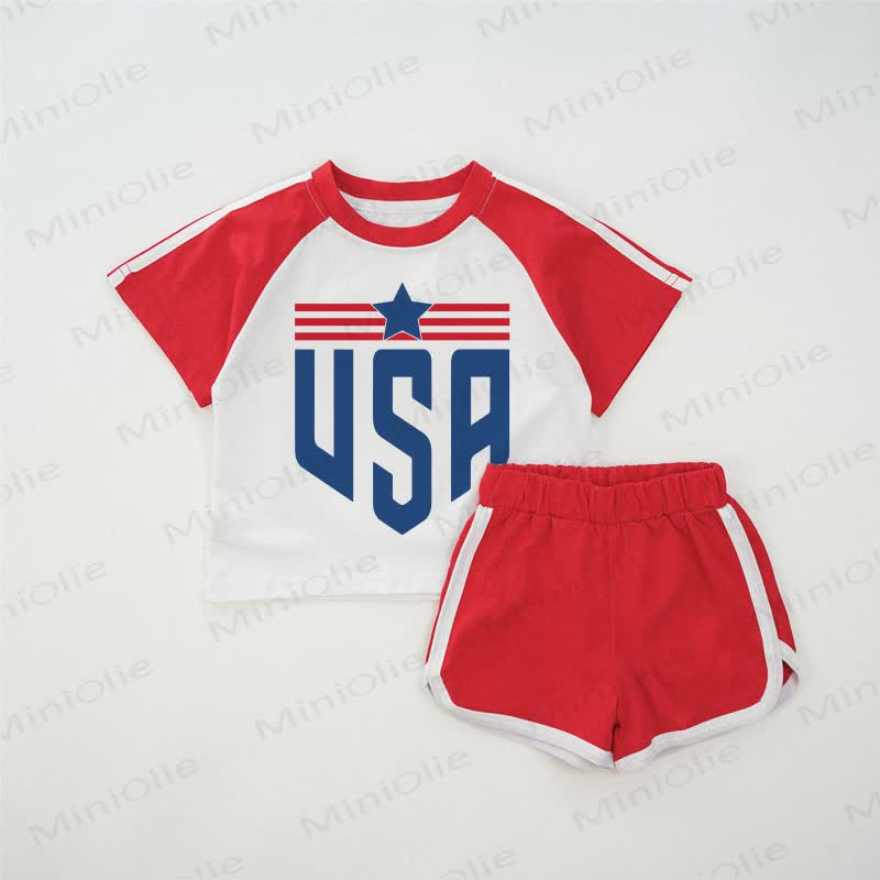 USA Baby Red Soccer T-shirt Set - Red - 2-3T - image 1