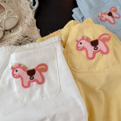 Toddler Girls Horse Embroidery Pocket Lounge Pants - image 6