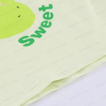WATERMELON/PEARS CUTE SWEET Toddler Fruit Print Tee And Stripe Shorts Set - image 5