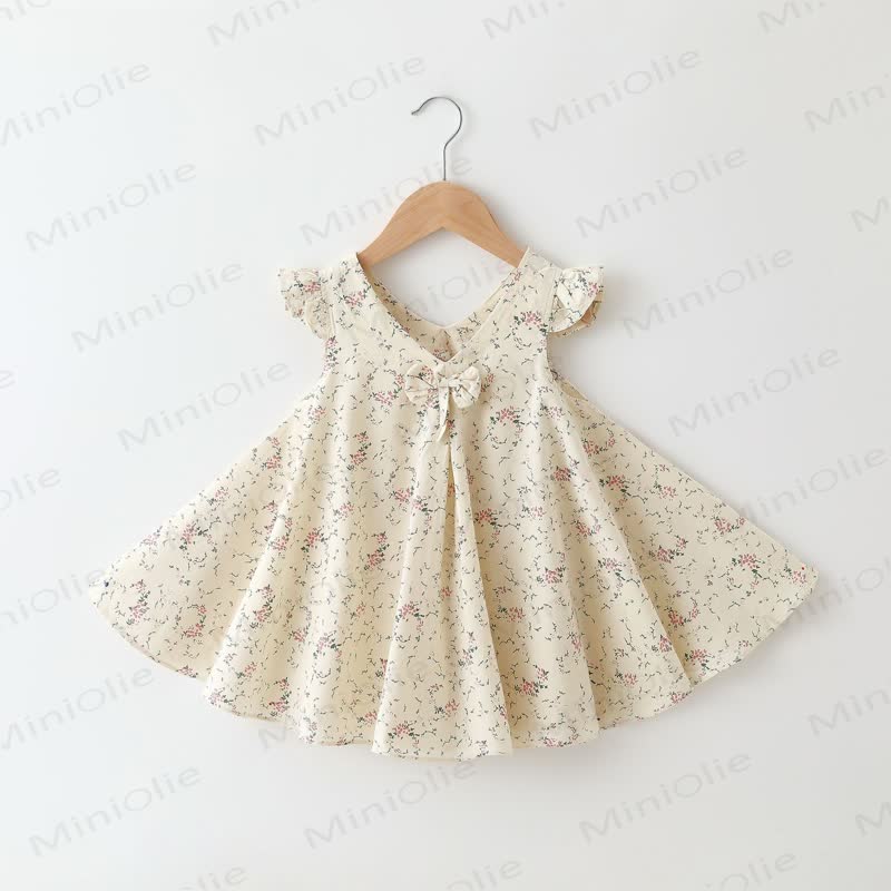 Baby Toddelr Flower/Fruit Print Sleeveless Dress - White Flowers - 2-3T - image 4