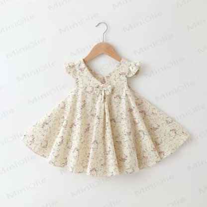 Baby Toddelr Flower/Fruit Print Sleeveless Dress - White Flowers - 2-3T - image 4
