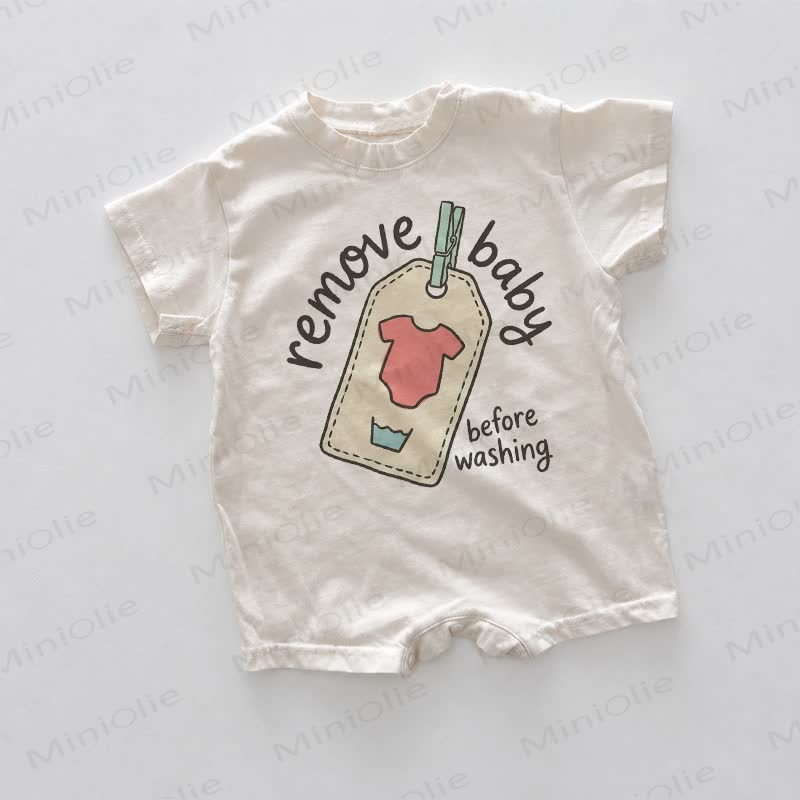 REMOVE BABY BEFORE WASHING Baby Romper - White - 18-24M - image 1