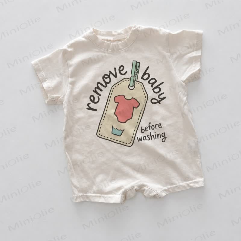 REMOVE BABY BEFORE WASHING Baby Romper - White - 18-24M - image 1