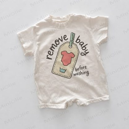 REMOVE BABY BEFORE WASHING Baby Romper - White - 18-24M - image 1